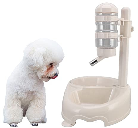 Pet Standing Water Dispenser, Pet Water Dispenser Holder Cat Dog Standing Bowl Pet Multifunctional Automatic Feeders Dispenser for Indoor Pets