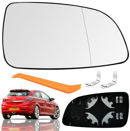 Spiegelglas für Opel Astra H 2004-2009 Aussenspiegel Rechts Glas Beifahrerseite Beheizbar Außenspiegel Ersatzspiegelglas Asphärisch Auto Spiegelglas ABS-Seitenspiegelglas Spiegel Ersatz