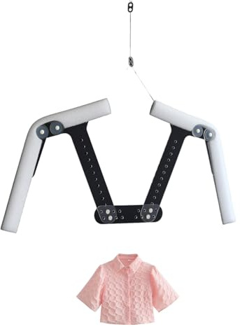 Labasuan Manichino a forma di gruccia invisibile regolabile, appendiabiti da parete per fotografia, porta abiti in acrilico, per boutique, mostre fotografiche, torso di modello