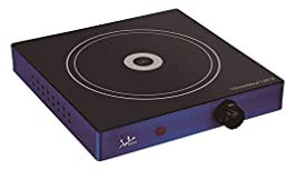 Jata V140 Cocina Eléctrica Vitrocerámica 1 Fuego con Una Placa de 18 cm Cuerpo Metálico Termostato Regulable de Temperatura 2000 W