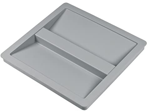 Hailo Deckel 1107269 | Ersatzdeckel für 15 Liter Inneneimer | Kunststoff hellgrau mit Griffmulde | Passend für Hailo Abfallsysteme und Inneneimer 1076099 | Hygienischer Mülleimerdeckel