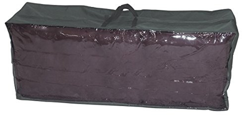 greemotion Schutzhülle für Garten-Kissen - Tragetasche Gartenpolster Grau - Aufbewahrungstasche für Gartenkissen aus Polyester - Hülle Loungekissen 125x50x32 cm