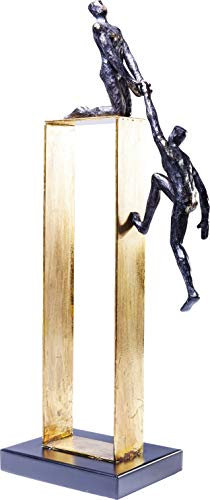Kare Design Deko Objekt Elements Come Together, Schwarz/Gold, Deko Figur, Menschen Motiv, kunstvolle Skulptur, 51x22x12 cm (H/B/T), Goldfarben