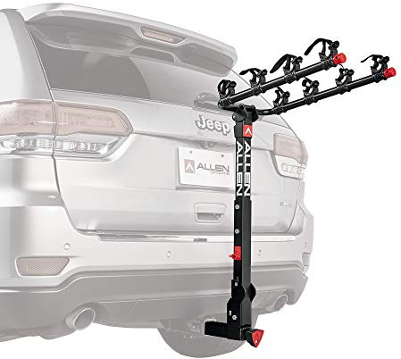 Allen Sports Deluxe+ Locking Quick Release 4-Bike Carrier for 2 in. Hitch, Model 840QR, Black