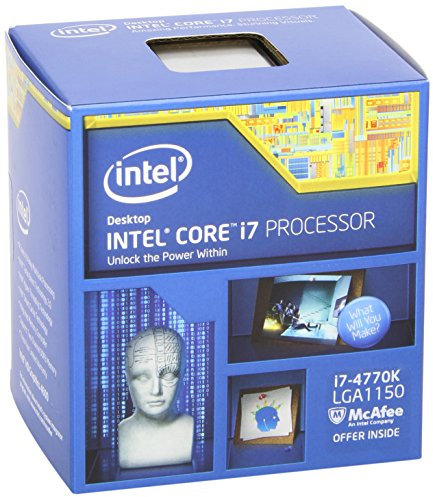 Intel Core i7 4770K Quad Core Retail CPU (Socket 1150, 3.50GHz, 8MB, Haswell, 84W, Intel Graphics, BX80646I74770K, 4th Generation Intel Core, Turbo Boost Technology 2.0) (Renewed)