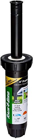 Rain Bird 1804HDSP25 Pressure Regulating (PRS) Professional Dual Spray Pop-Up Sprinkler, 180° Half Circle Pattern, 8' - 15' Spray Distance, 4 Pop-up Height