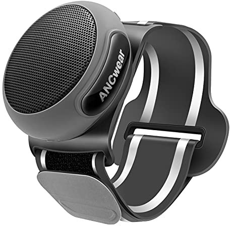 Haut-parleur Bluetooth portable multifonction à porter (poignet, clip vêtements, à accrocher), 17 sons de bruit blanc, microphone intégré, résistant à l'eau, idéal sport outdoor, randonnée, running