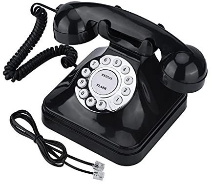Teléfono con Cable, teléfono residencial, teléfonos fijos para el hogar, WX-3011 Vintage, Negro, multifunción, plástico, teléfono residencial, Cable Retro, teléfono Fijo