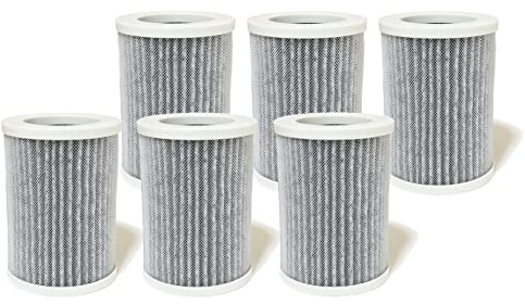 Nispira 3-in-1 True HEPA with Activated Carbon Replacement Filters Compatible with Pure Enrichment Purezone Portable Mini Air Purifier (PEPERSAP), 6 Packs