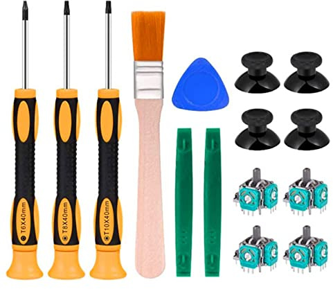3D Analog Joystick Replace Kit, 15st Professionell Analog Joystick Replacement Kit Demonteringssats för Spelkontroll