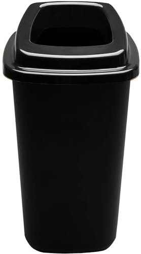 Home Centre Plastic Recycling Kitchen Office Waste Bin 45 Litre Black Open Touchless Rim Sorting Waste Segregation Recycle Rubbish Container Six Colour Code Management School Work Trash Box