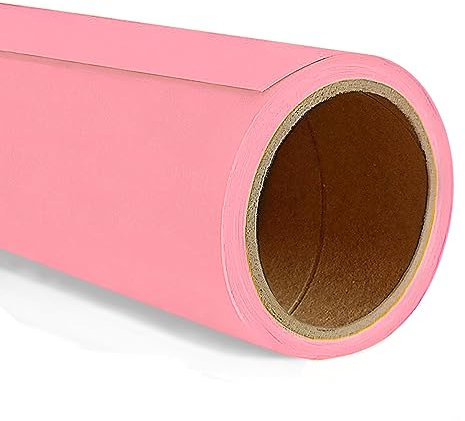 PHSUREO Seamless Photo Photography Backdrop Paper, Photo Background Paper Roll (Carnation Pink, 107”x39')