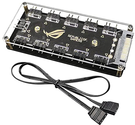 Câble 5V 3 pin ARGB RGBW pour ASUS AURA SYNC RGB 10 Hub Splitter SATA Câble D'extension D'alimentation Adaptateur Bande Lumineuse LED PC RGB Ventilateur Refroidisseur