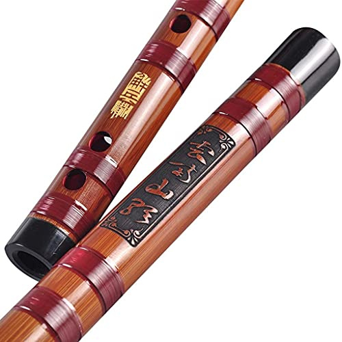 Chinesische Dizi Querflöte Klarinette Verfeinerte Bitter Bambusflöte Professionelles Erwachsenen Spielen Bass Musikinstrument - C,D,E,F,G Tune(Color:D)