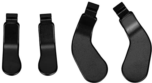 Lot De 4 Palettes en Métal en Acier Inoxydable, Palettes De Manette pour Xbox One Elite Series 2, Pièces De Rechange, Kits D'accessoires De Jeux Vidéo, Verrous à Gâchette Interchangeables(Noir)