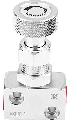 Car Brake Proportioning Valve, Brake Proportioning Valve Universal Motorsport Brake Shut Off Valve Pressure Regulator, Brake Valve Bias (Silver)