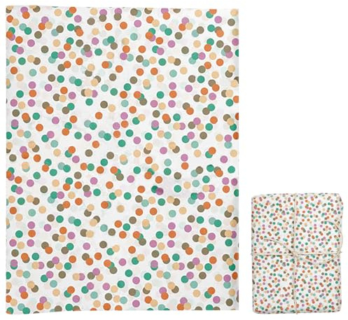 Jwssor Gepunktetes Seidenpapier und Punkte, Regenbogen-Tücher, 20 bunte Blätter (35,6 x 50,8 cm) zum Verpacken von Geschenken