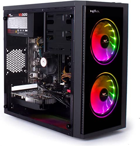 Veno Scorp Budget Gaming PC, Core i5, 16GB RAM, 128GB SSD, GTX 750 4GB | 500GB HDD, NOVA ARGB Gaming Case, 2 ARGB Fans, Dual-Monitor Support, Windows 11