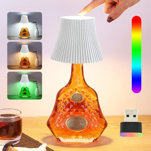 Flaschenlampe Aufsatz LED Lumina Flaschen Lampe Flaschenleuchte Flaschenaufsatz Flaschenhals Leuchtkorken Kabellose Weinflasche Weinflaschenlampe Wireless 3 Lichtmodi + USB Beleuchtung Auto (Weiß)