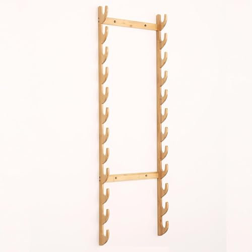 YANGC Bambus-Schwert-Wandhalterung, Katana-Rack, mehrschichtiger Waffenständer, Flötenständer, Waffenständer, große Klassische Waffenständer aus Holz-12-Layer