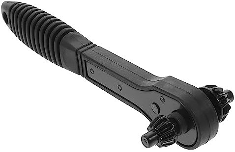 Holibanna 2-in-1 Drill Chuck Spanner Black Dual-Head Ratchet Wrench Metal Ratcheting Key for Repairing Electric Impact Driver and Drill Chuck