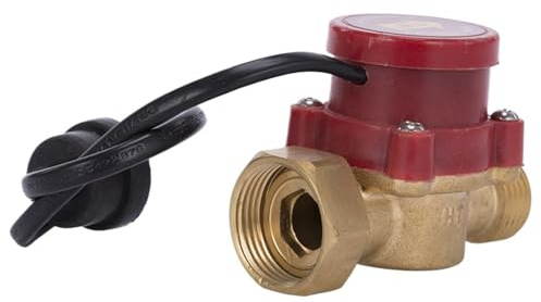 HT300 G3/4 Automatic Brass Water Pressure Control Pipe Connector Flow Meter Switch Boosting Pump Solar Heater System Sensor 300W(HT-300 26MM-20MM)