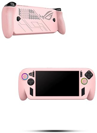 Für ROG Xbox Ally X – Pink Silikon-Schutzhülle (rutschfestes Softgel, präzise Ausschnitte, stoßfest, schlankes Design) + 2 kostenlose Tastenkappen für Handheld-Spielkonsole