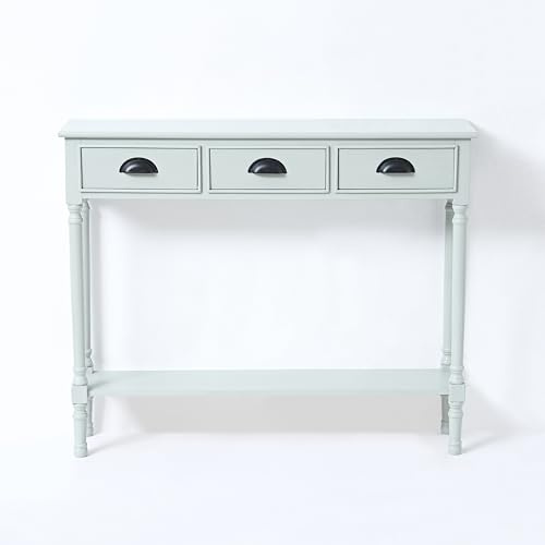 VIDI Home Stjerne - Table Console en Bois Gris - Console d’entrée étroite pour Couloir & Salon - Meuble Console Design, Petit Meuble décoratif 100×24×81 cm