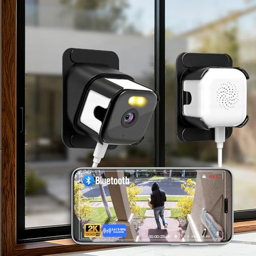 Vutlace 3MP 2K Window Camera, Indoor/Outdoor Security 2.4GHz & 5GHz WiFi Camera Safeview Window Camera, ChroMax AI Color Night Vision, Person/Motion Detection, 24/7 Recording, Easy Install