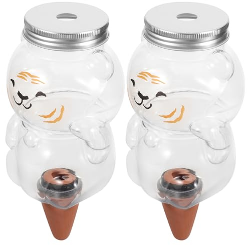 POPETPOP Herramienta de Riego para Plantas, 2 Regaderas Automáticas Capacidad de 350 Ml, Dispositivo de Riego por Goteo para Uso Doméstico y Jardín