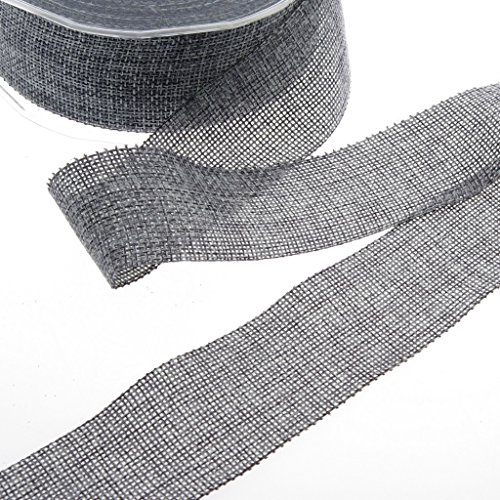 DEKO AS Shabby Chic Leinenoptik Dekoband, Polyester geruchsneutral, 3,8 cm x 20 m, Kupfer