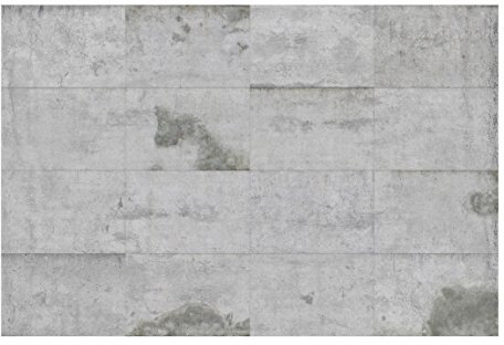 Bilderwelten Betonoptik Fototapete 3D inkl Kleister 288x190cm - Vliestapete Made in Germany - Betontapete Wohnzimmer - Stein Tapete Beton Optik - Beton Wand Tapete Flur Küche Schlafzimmer T_1680