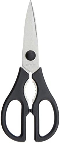 WÜSTHOF Kitchen Scissors (5558), 21 cm, indispensable Helper in Every Household, Sits Comfortably in The Hand, Stainless Steel, Black