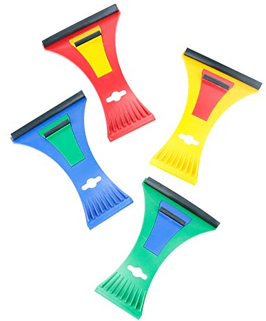 Streetwize - Heavy Duty Ice Scraper and Squeegee With Mini Scrapper For Wing Mirrors | Frost Remover | De-Icer | Durable and Robust | Windscreen Anti Scratch | SWPBS