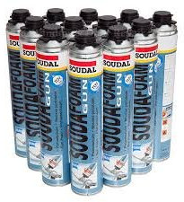 EXPANDING FOAM FILLER GUN GRADE (BOX OF 12) 750ML SOUDAL
