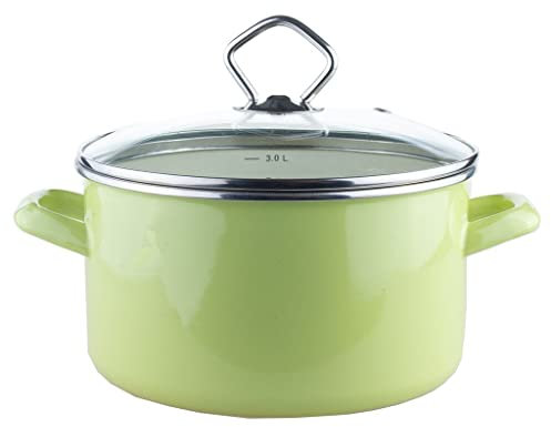 Krüger Fleischtopf Juist 20 cm, Emaille, Pastell-grün