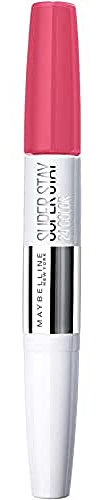 Maybelline New York Superstay 24Color Rossetto a Lunga Durata Doppio Gesto, Liquido Intenso e Balsamo per Fissare il Colore, 135 Perpetual Rose