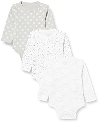 Vård baby bodysuit (förpackning med 3), Ljusgrå (142), 86
