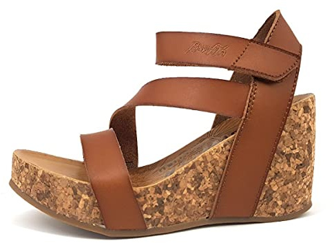 Blowfish Malibu Women's Hapuku Wedge Sandal, Scotch Dyecut, 8.5M
