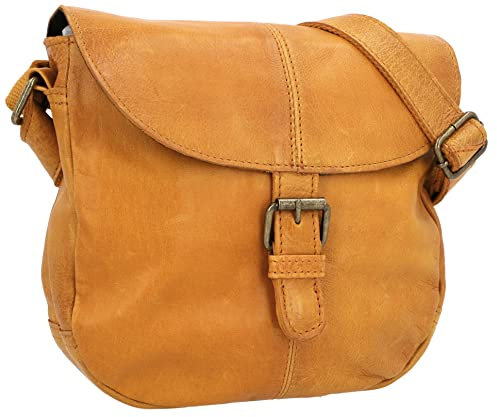 Gusti Umhängetasche Leder - Candice Damen Handgefertigte Ledertasche für Alltag & Freizeit Elegante Leder Handtasche aus Büffelleder