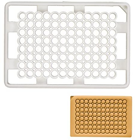 BAKERLOGY Laboratory 96 Well Plate Cookie Cutter - Detailed Biscuit Cutter Design for Baking and Crafts, Ideal on Fondant, Dough, Clay