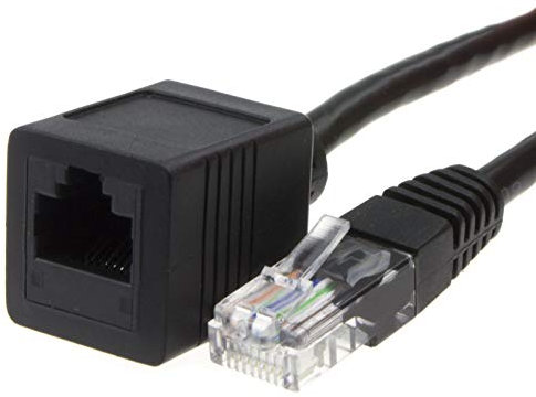 kenable Network CAT5e UTP Ethernet RJ45 Extension Male/Female Cable 1m Black