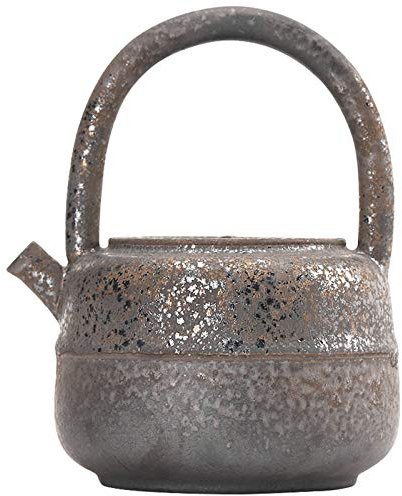 LTLWSH Teiera in Porcellana 450ml Kung Fu Set da tè Servizio da tè Cinese, per Regalo, La Famiglia e Ufficio,d'oro