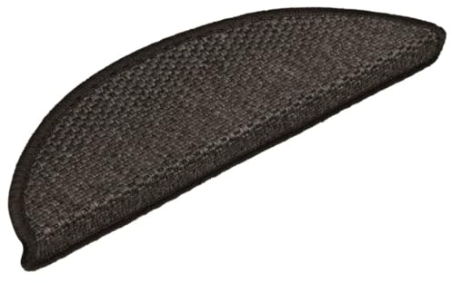 vidaXL Treppenmatten 15 STK., Stufenmatten Selbstklebend, Treppenteppich in Sisal-Optik, Treppenstufenmatte Treppenschutz, 56x17x3cm Anthrazit