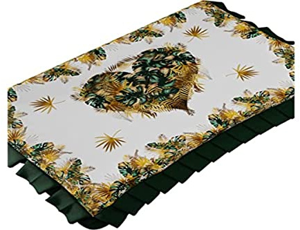 PETTI Artigiani Italiani - Accessori Tessili da Cucina, Copri Fornelli 46x70 cm in Microfibra, Coprifornello Elegante per Gas e Induzione, in Stampa Digitale Tropical 04, 100% Made in Italy