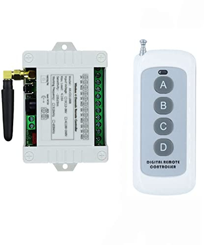 DC 12V 24V 36V 4 kanäle Funkfernsteuerung Funkschalter Wireless Kabellose Fernbedienung Schalter Radio Empfänger mit 300M 200M Fernsteuerung mit Saugnapf Antenne