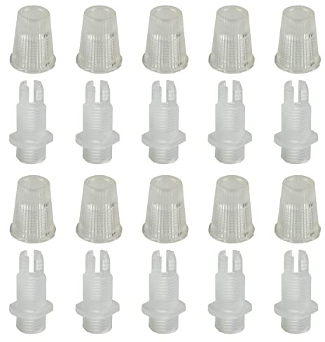 Amarcords - Fermacavo Serracavo per cavi elettrici in tessuto [10 pezzi] - Passacavo conico in plastica colore TRASPARENTE