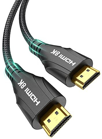 Cratree HDMI Kabel 6 Meter lang - 8K HDMI Kabel High Speed, 48Gbps Geflochtenes, 8K 60Hz, 4K 120Hz, eARC, HDCP 2.2 & 2.3 - Kompatibel für HD TV / PS5