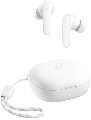 soundcore by Anker P20i True Wireless Earbuds, 10mm Drivers with Big Bass, Bluetooth 5.3, 30H Long Playtime, IPX5 Water-Resistant, 2 Mics for AI Clear Calls, 22 Preset EQs (white)