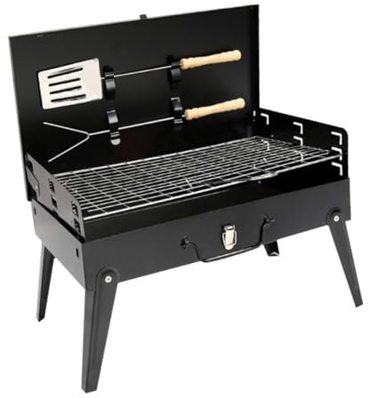 Toddmomy Barbecue Extérieur Portable Pliable Avec Pied Articulé Et Ventilation Pour Combustion Complète